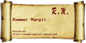 Rammer Margit névjegykártya